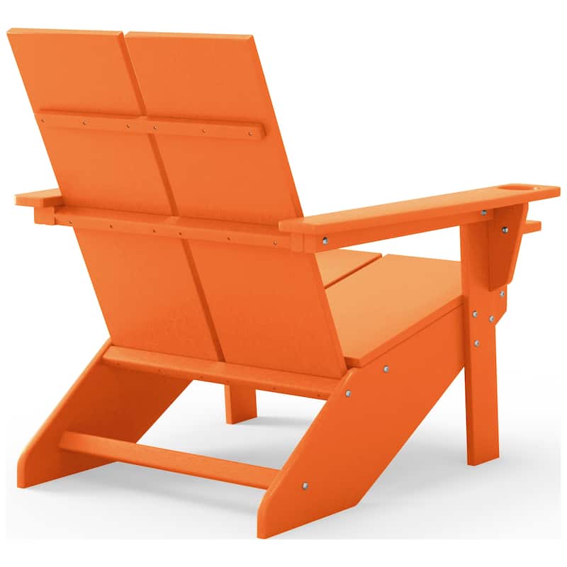 Coastin Modern Poly Adirondack Chair With Ottoman