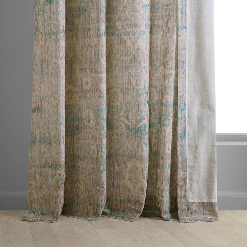 Exclusive Fabrics Textured Cotton Printed Curtains for Bedroom and Living room (1 Panel)