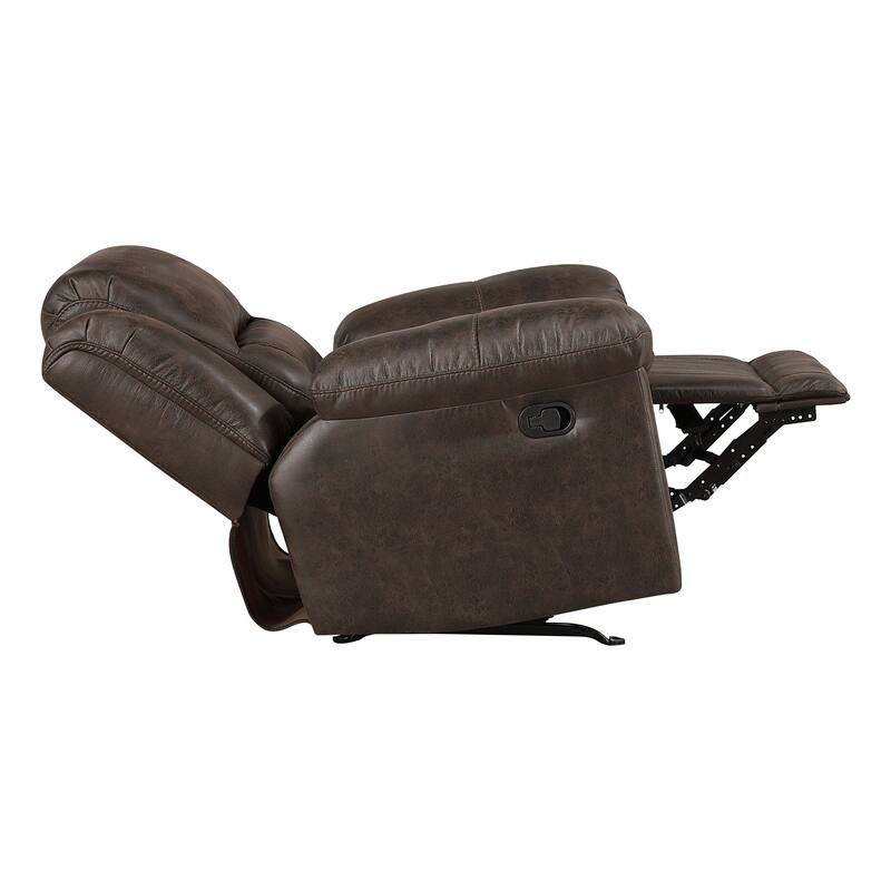 Alonzo 46" Polished Microfiber Rocker Manual Reclining Chair