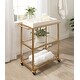 preview thumbnail 9 of 24, Kate and Laurel Giles Metal Bar Cart with Tray - 28x13x30