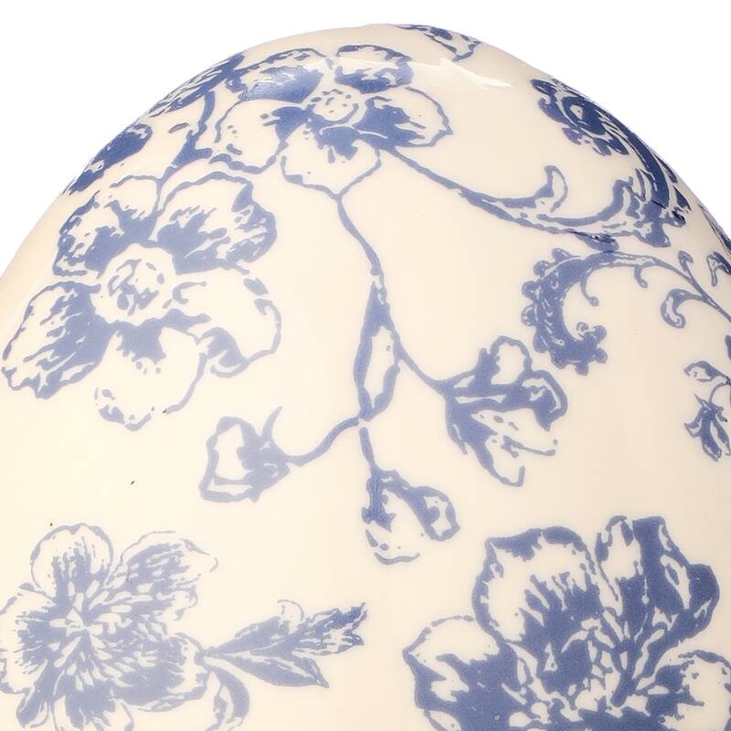 Ceramic Toile Egg 5"