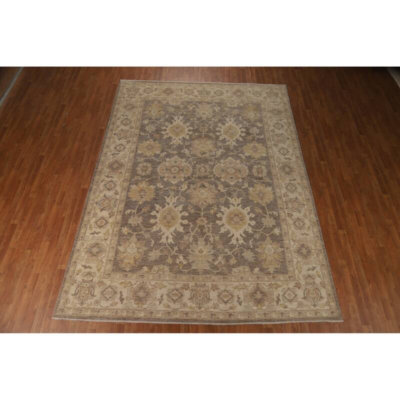 Vegetable Dye Oushak Turkish Area Rug Oriental Handmade Wool Carpet - 8'6"x 11'9"
