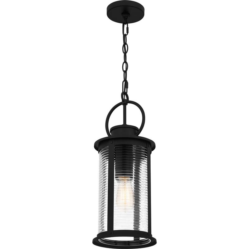 Tilmore 1-Light Matte Black Outdoor Hanging Lantern