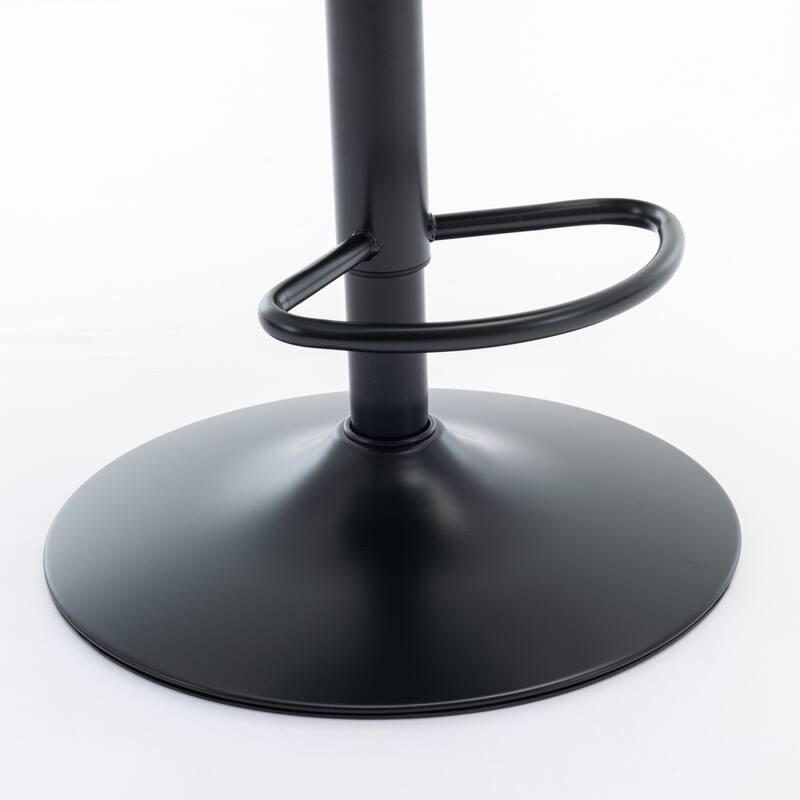 GDF Studio - Modern Upholstered Swivel Velvet Bar Stools with Adjustable Seat Height and Tufted Back (Set of 2)