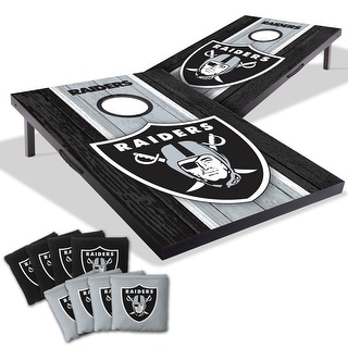 Las Vegas Raiders NFL Compact 2x3 Tailgate Cornhole Board Set