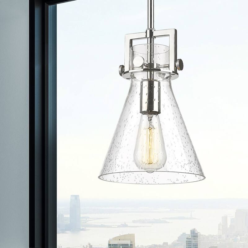 Innovations Lighting 411-1SS-11-8 Newton Cone Pendant Newton Cone 8"