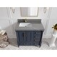 preview thumbnail 56 of 128, Willow Collections 36 in x 22 Aberdeen Freestanding Left Offset Sink Bathroom Vanity with Quartz or Marble Countertop 2" Piatra Gray - Hale Navy Blue