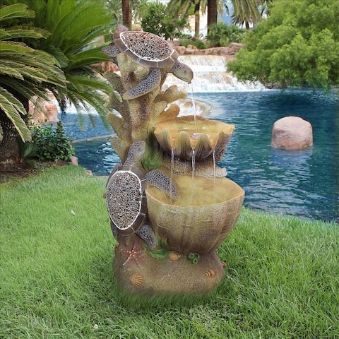 Design Toscano Turtle Cove Cascading Sculptural Fountain