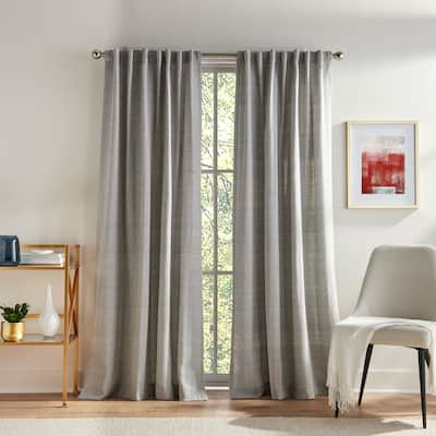 Tommy Hilfiger Herringbone Curtain Panel Pair