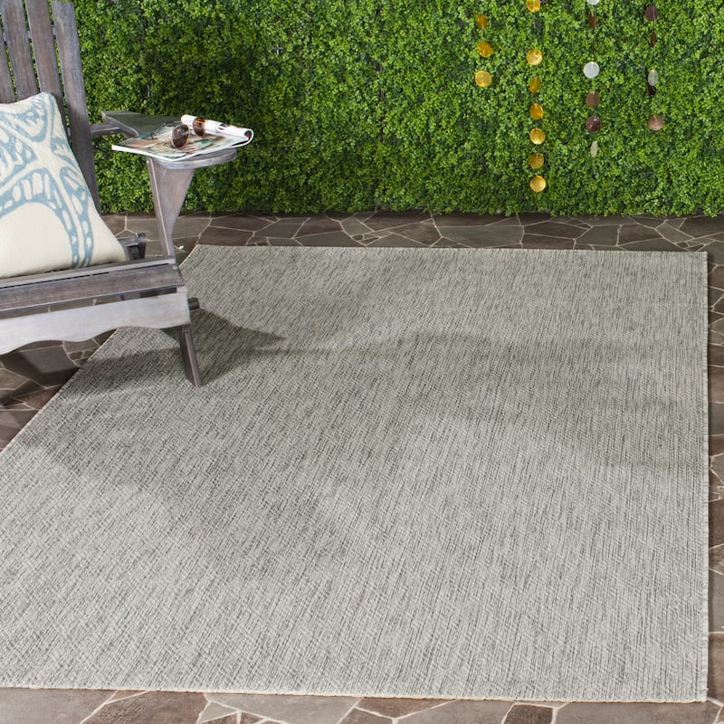 SAFAVIEH Courtyard Janyce Indoor/ Outdoor Waterproof Patio Backyard Rug - 8' x 10' - Grey/Grey