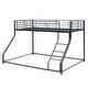 preview thumbnail 13 of 11, Elegant and Playful Style, Sturdy Metal Frame Bunk Bed with Ample Space, Sloping stairs, Black
