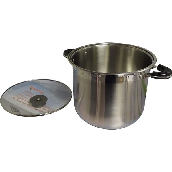 NutriChef Heavy Duty 19 Quart Stainless Steel Soup Stock Pot with