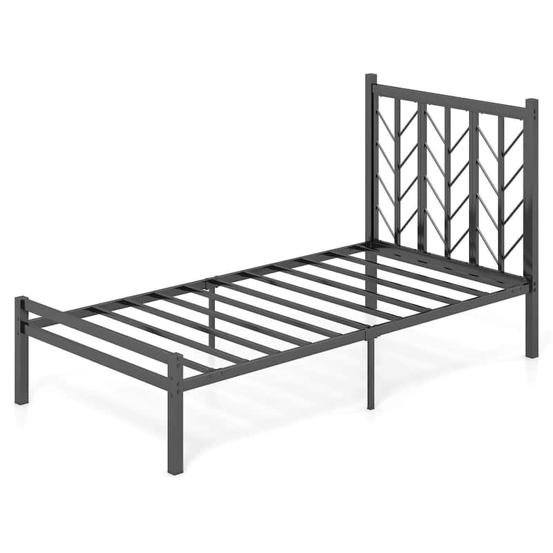 Costway Twin/Full/Queen Size Platform Bed with Headboard 11.5" Under