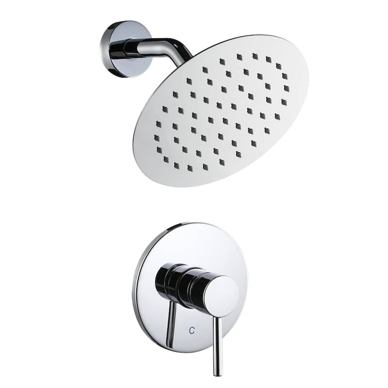 WOWOW Wall Mounted Bathroom Shower Faucet Valve Included