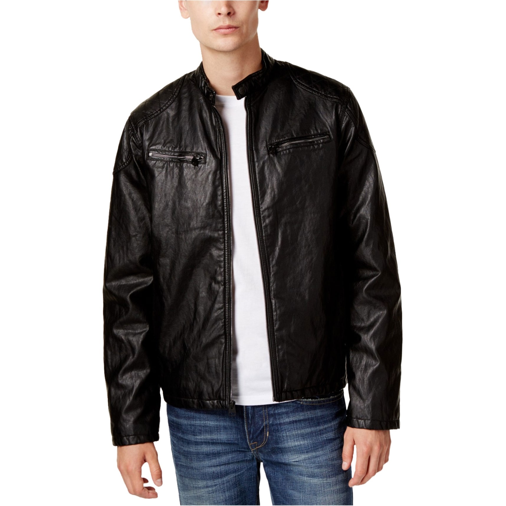 faux leather jacket mens 