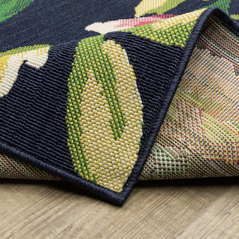 Harlowe Floral Garden Navy/ Multi Area Rug