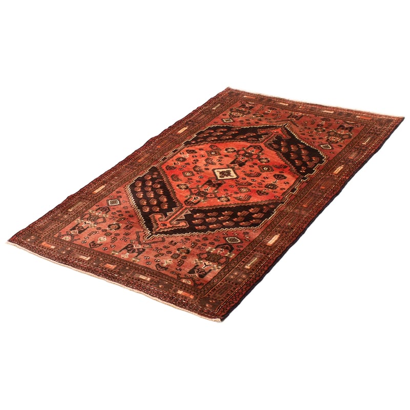 ECARPETGALLERY Hand-knotted Andelz Light Red Wool Rug - 4'3 x 6'11