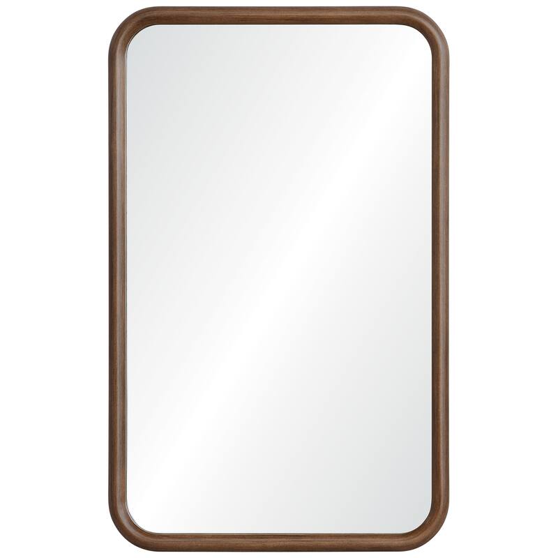Renwil Dickens 32" Tall Rectangle Wall Mirror, Brown