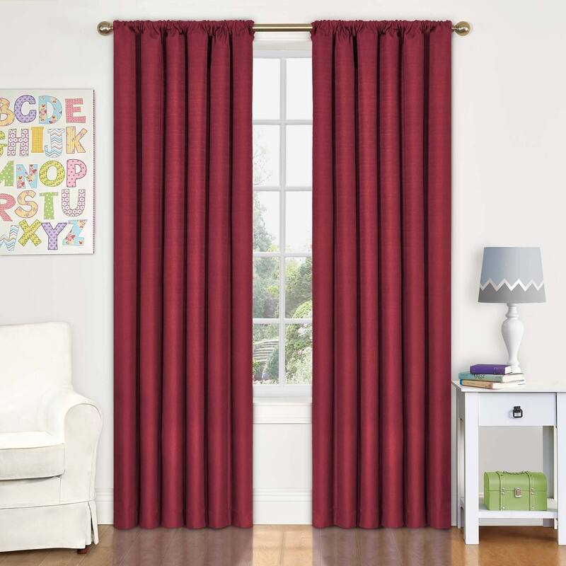 Eclipse Kendall Blackout Window Curtain Panel - 63 Inches - Chili