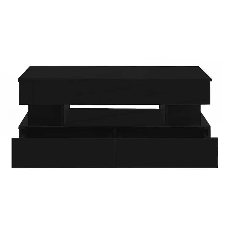 Lift-Top Coffee Table with 2 Drawers