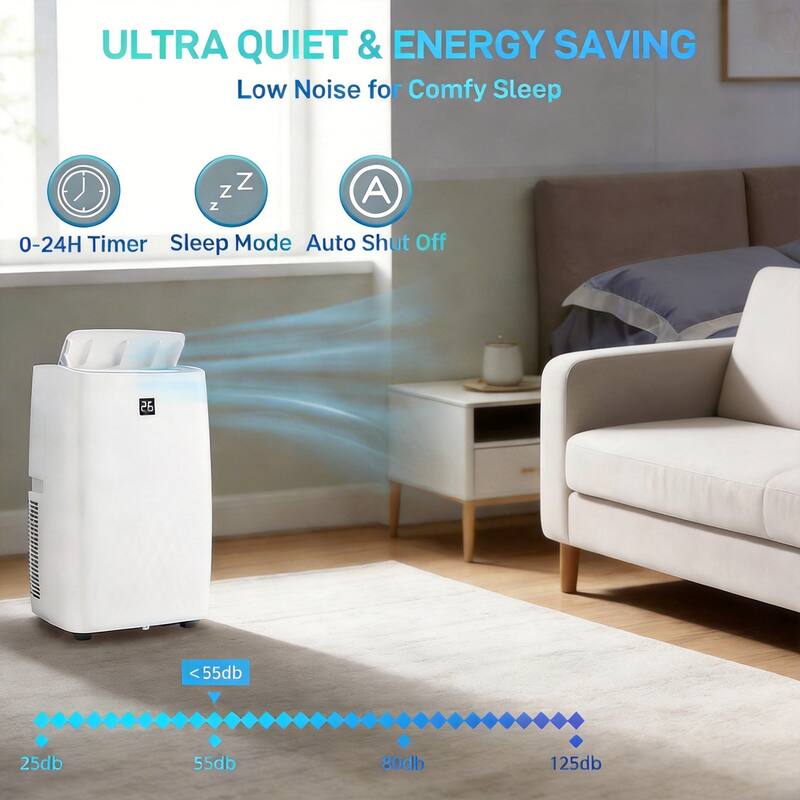 12,000 BTU Portable Air Conditioner, Cools up to 550 sq. ft.