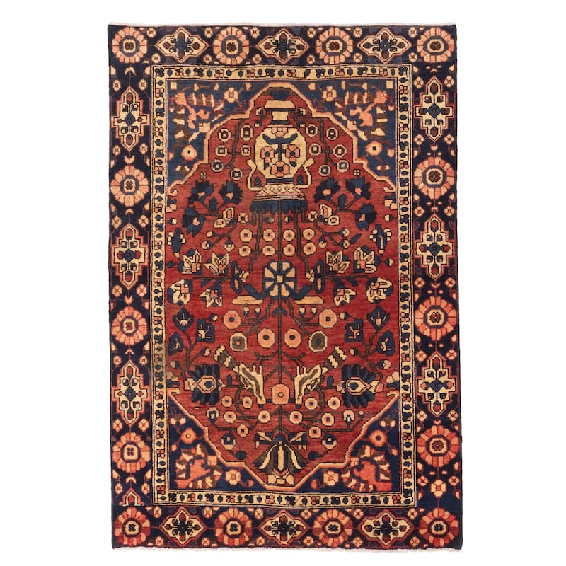 ECARPETGALLERY Hand-knotted Anadol Red Wool Rug - 4'5 x 6'3