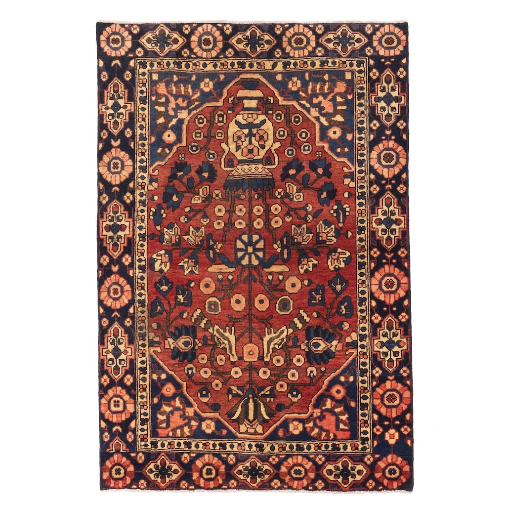 ECARPETGALLERY Hand-knotted Anadol Red Wool Rug - 4'5 x 6'3