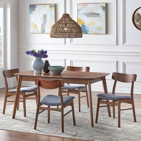Simple Living Wave 5-piece Solid Wood Butterfly-Leaf Dining Set