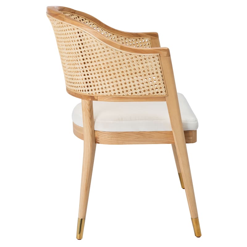 SAFAVIEH Couture Dominica Rattan Dining Chair - 23.4" W x 22.8" L x 33.6" H - 23"W x 23"D x 34"H