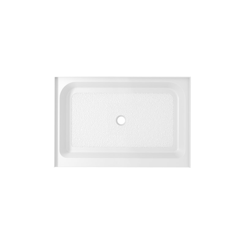 Indigo Home 48x36 inch Single Threshold Shower Tray Center Drain in White