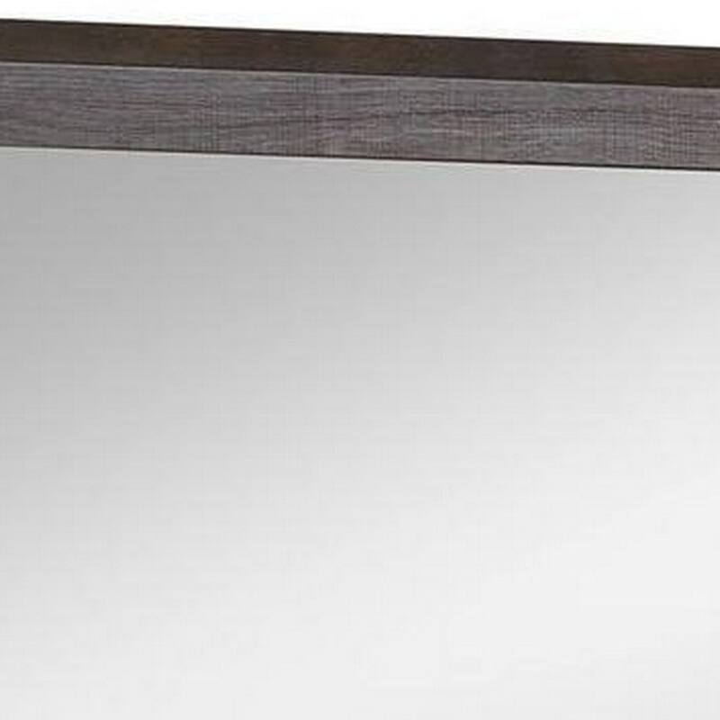 Manvel Contemporary Mirror, Two-Tone Antique Gray - clear
