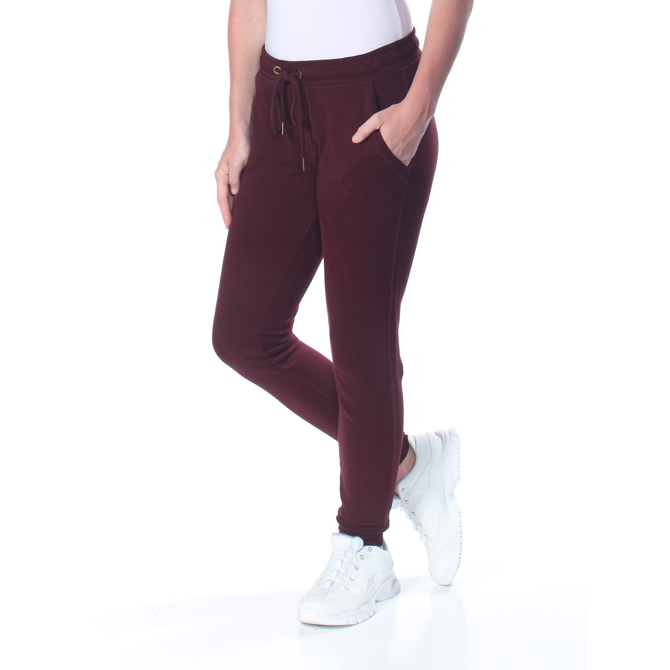 burgundy joggers womens