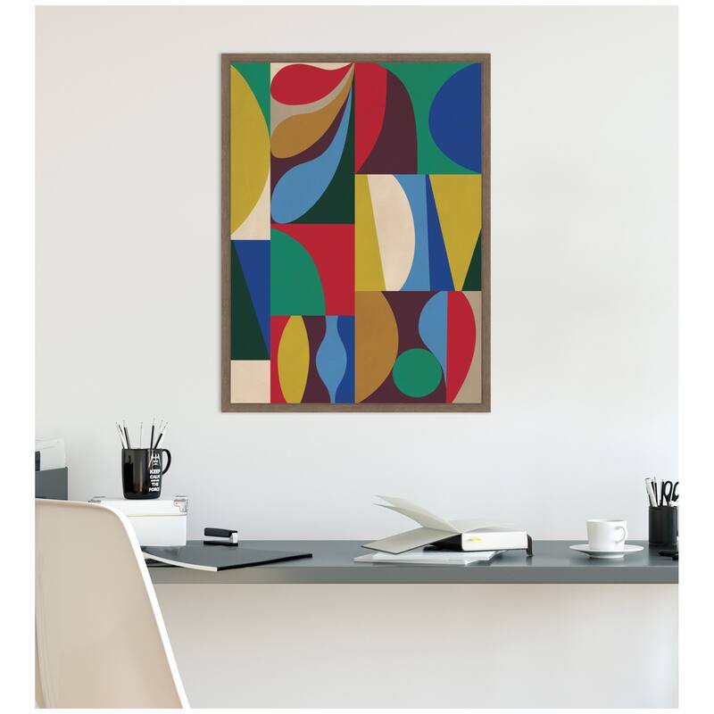 Kate and Laurel Abstract 04 by Rachel Lee Framed Canvas Wall Art Print