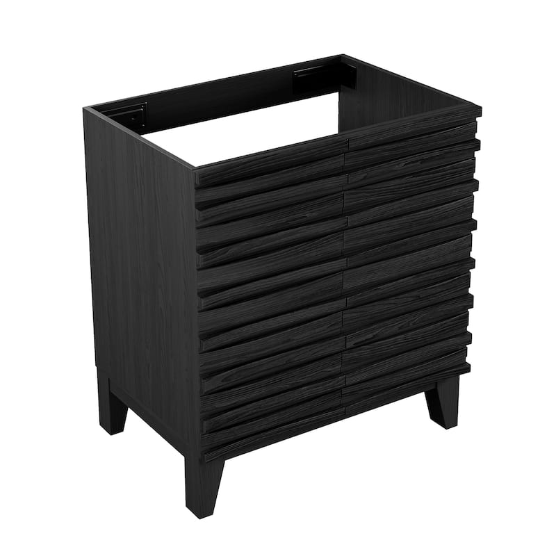Cascade 30" Freestanding Bathroom Vanity Cabinet Without Top In Black Oak - 30