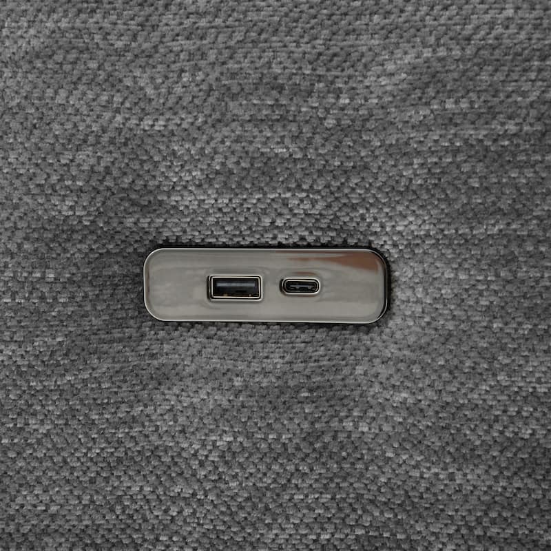 Modular Sectional Sofa with Movable Ottoman Convertible L-Shape or U-Shape Sofa Bed Built-in USB Charging Ports and Phone Holder