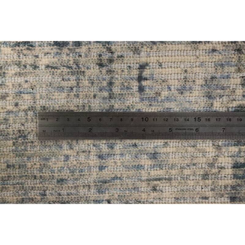 Hand Knotted Oriental Viscose Silk Carpet Modern Abstract Multi-Colored Abstract Area Rug - 4' 0'' X 2' 0''