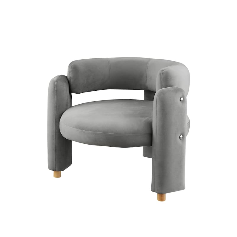 Modern Accent Chair With Solid Wood Frame, For Living Room, Bedroom, Lounge Area, Office