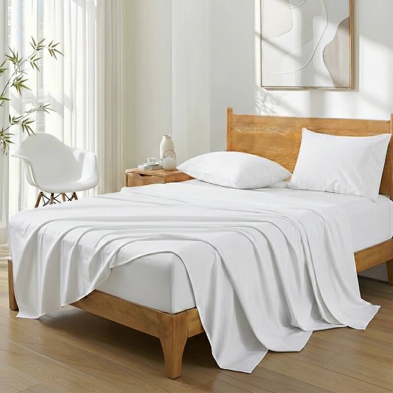 Luxury 100% Viscose from Bamboo Sheet Set, Breathable, Moisture Wicking for Hot Sleepers