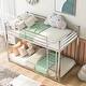 preview thumbnail 26 of 32, Twin over Twin Size Metal Low Bunk Bed with Ladder and Fence for Kids' Bedroom