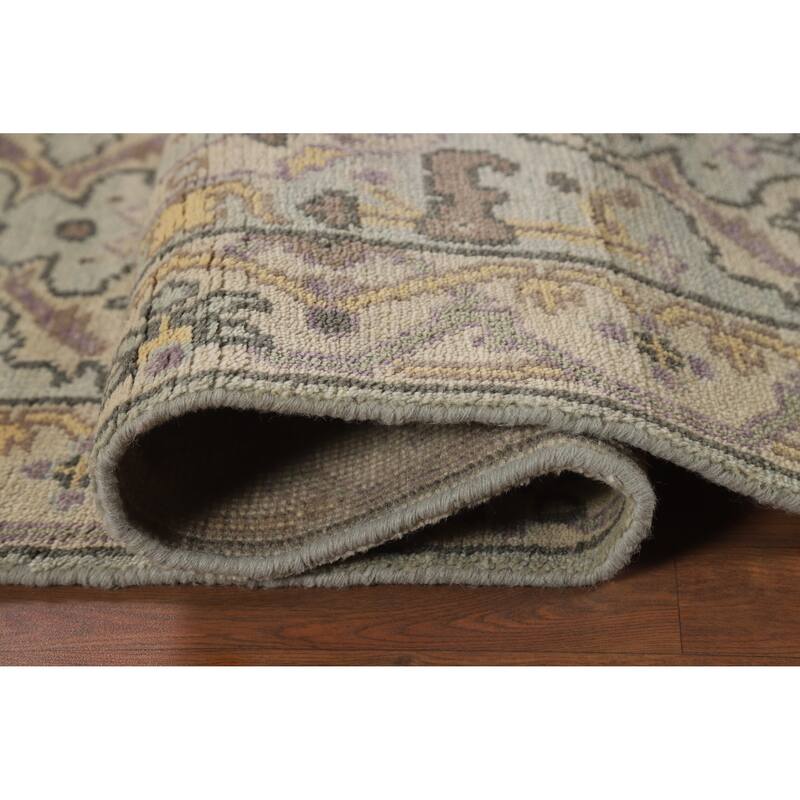 Oushak Oriental Runner Rug Hand-Knotted Transitional Wool Carpet - 2'6"x 9'9"