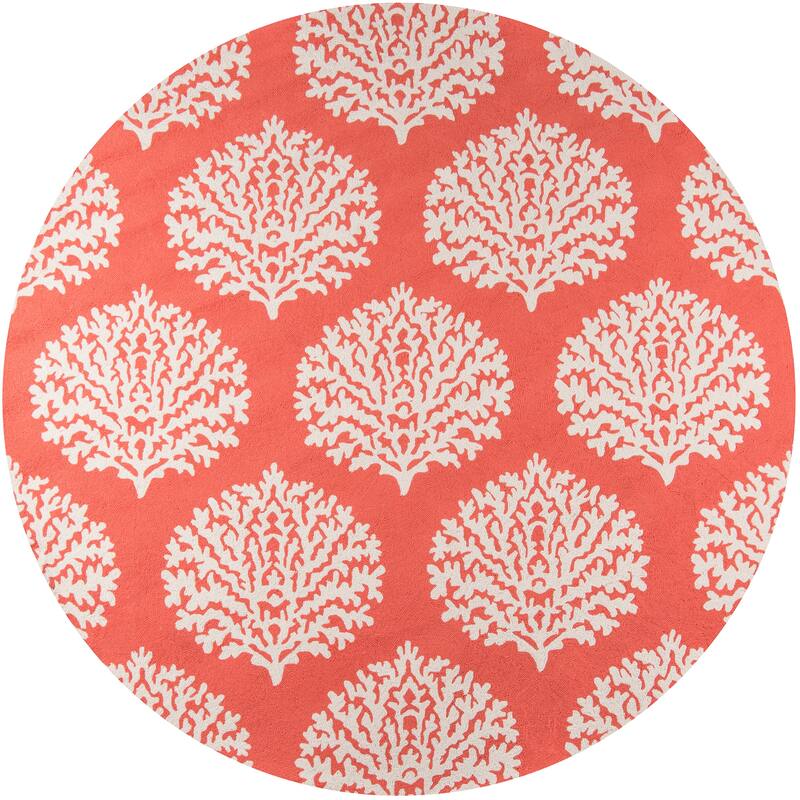 Momeni Veranda Hand Hooked Contemporary Damask Indoor Outdoor Rug