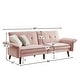 preview thumbnail 30 of 39, Modern Futon Sofa Bed, Convertible Sleeper Sofa with Tapered Wood Legs, 78.35" W, Small Split Back Sofa for Living Room