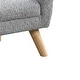 preview thumbnail 5 of 3, Amelia 28"W Gray Chenille Kids Sofa with Tufted Back and Wooden Legs