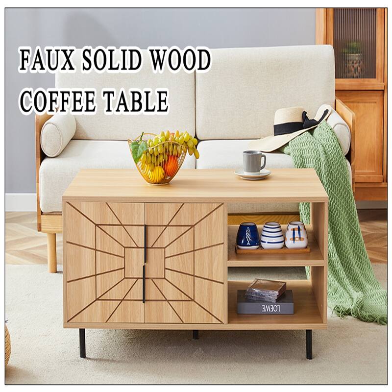 Spider Web Textured Modern MDF Coffee Table
