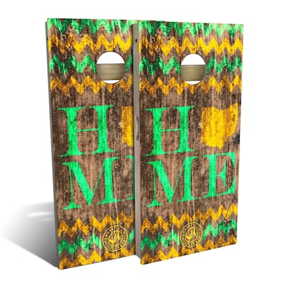 Ohio Home Green Outdoor Cornhole Board Set