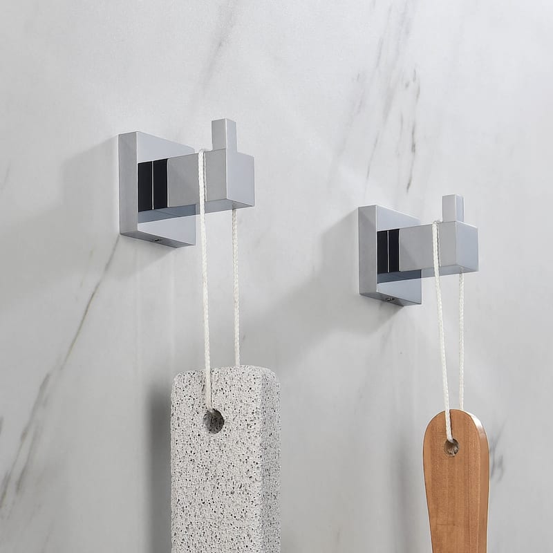 Cube Bathroom Towel & Robe Hook 3 Count