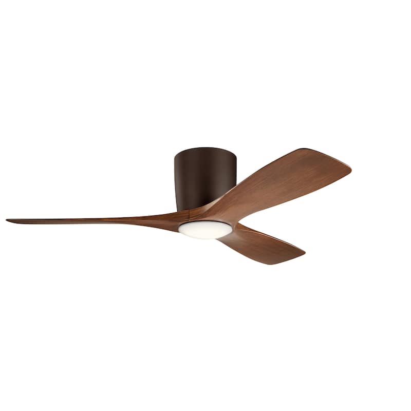 Kichler Lighting Volos 48 in. Integrated LED Flush Mount Ceiling Fan - 48 inch - Satin Natural Bronze