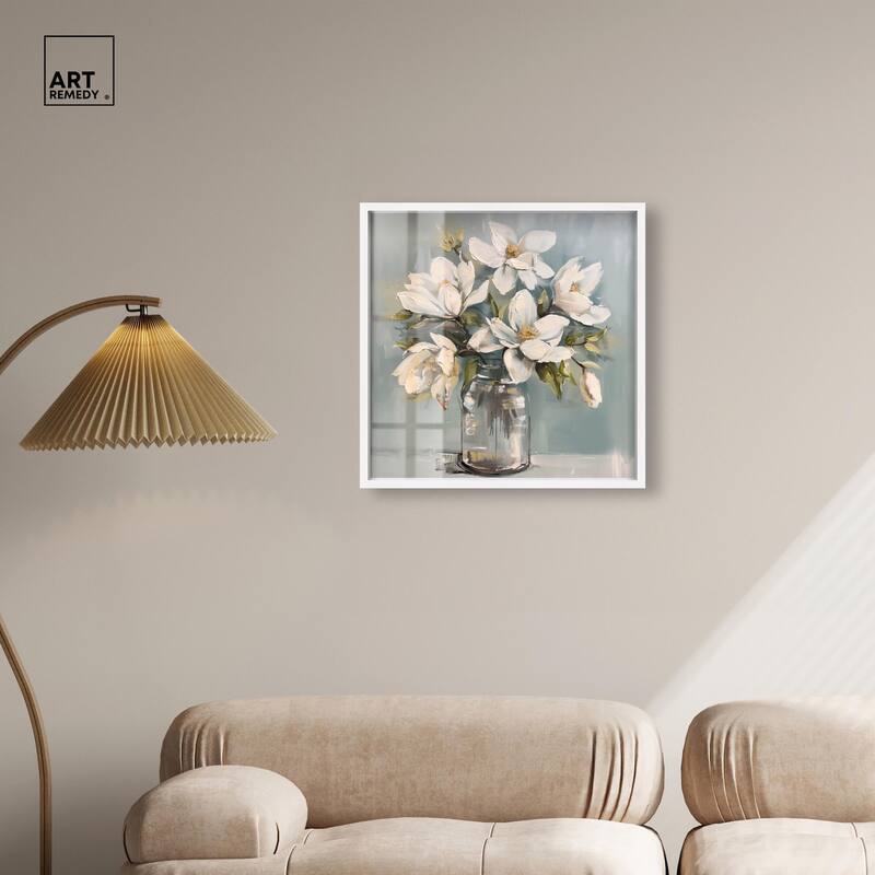 Prismatic Floral and Jar Shadowbox by Art Remedy