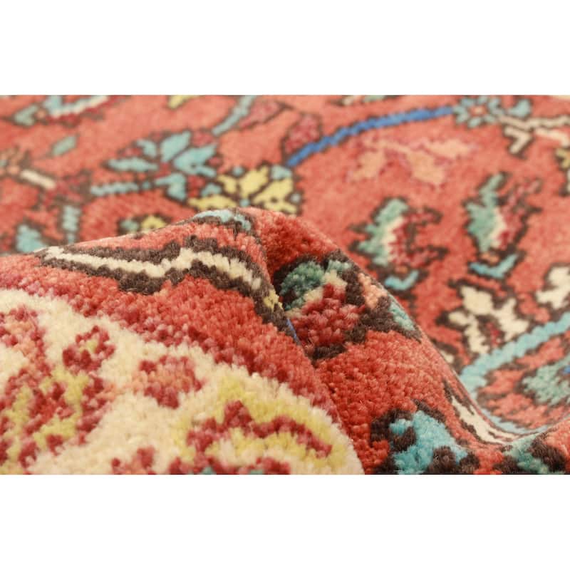 ECARPETGALLERY Hand-knotted Serapi Heritage Red Wool Rug - 2'5 x 11'1