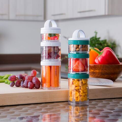 Whiskware Stackable Mini Snack Pack Containers